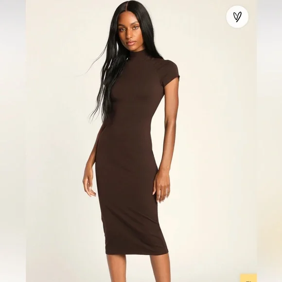 white christmas dresses Brown Cutout Waist Midi Dress – Gabi Swimwear